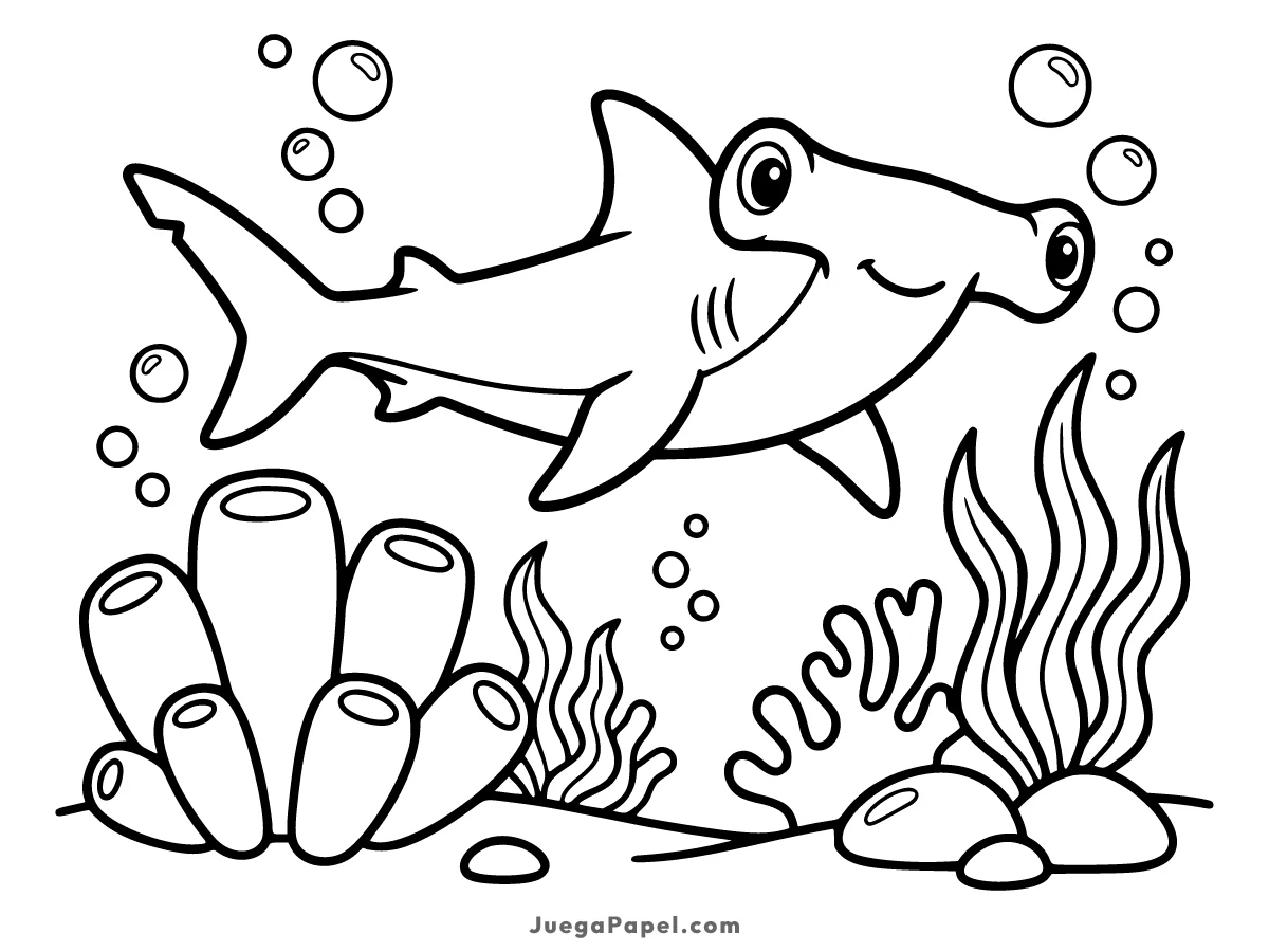 Dibujo para colorear e imprimir de Pez Martillo