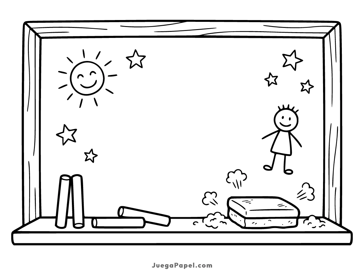 Dibujo para colorear e imprimir de Pizarra con Dibujos