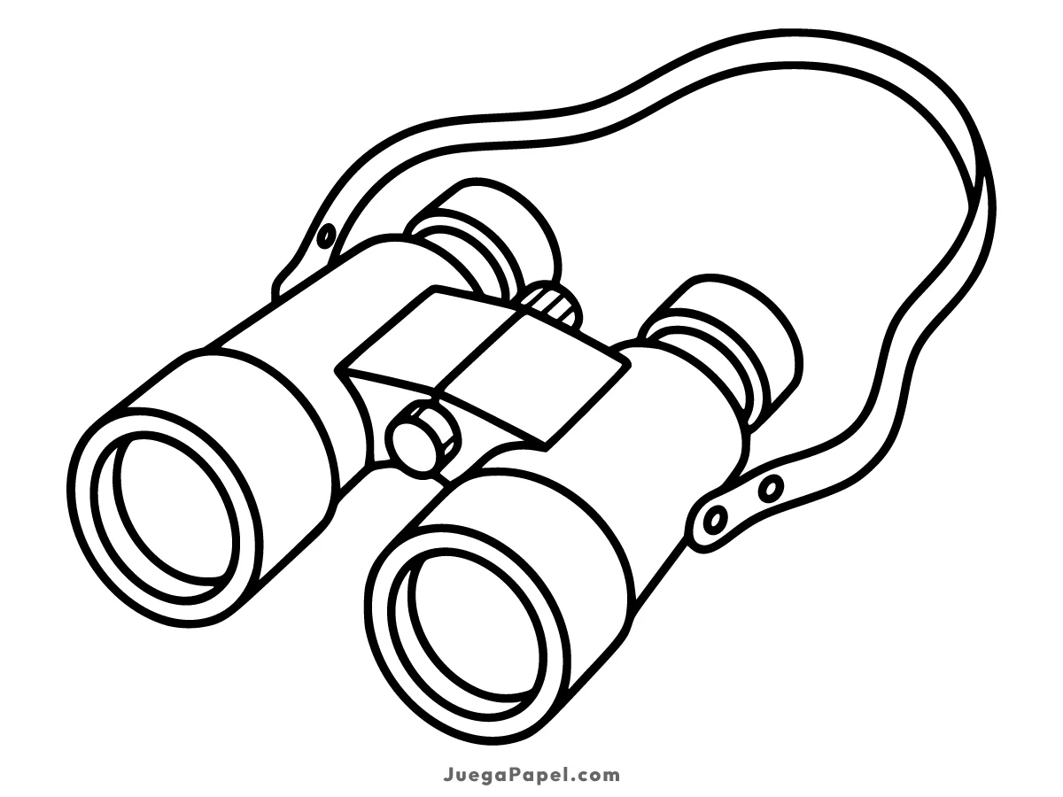 Dibujo para colorear e imprimir de Prismáticos o Binoculares para Explorar