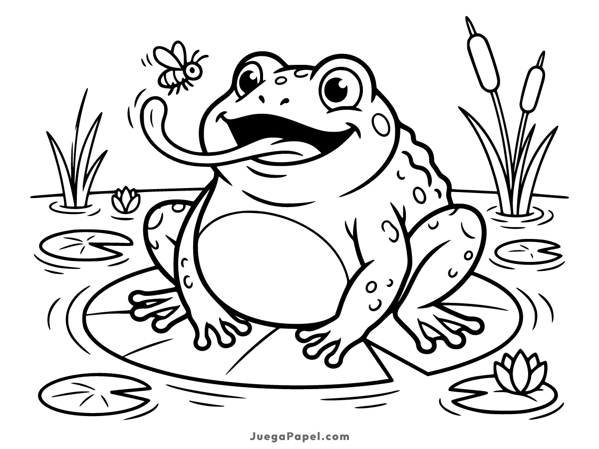 Dibujo para colorear e imprimir de Sapo