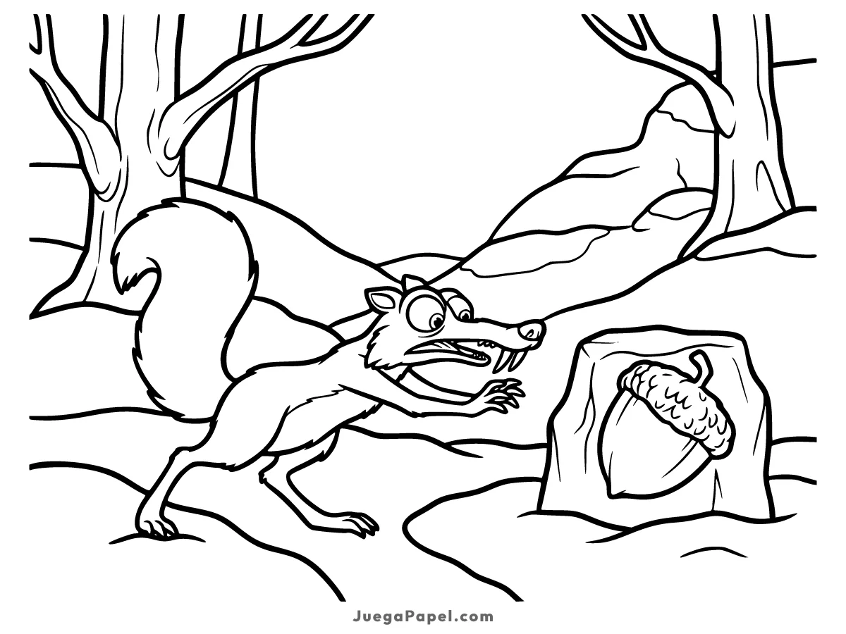 Dibujo para colorear e imprimir de Scrat