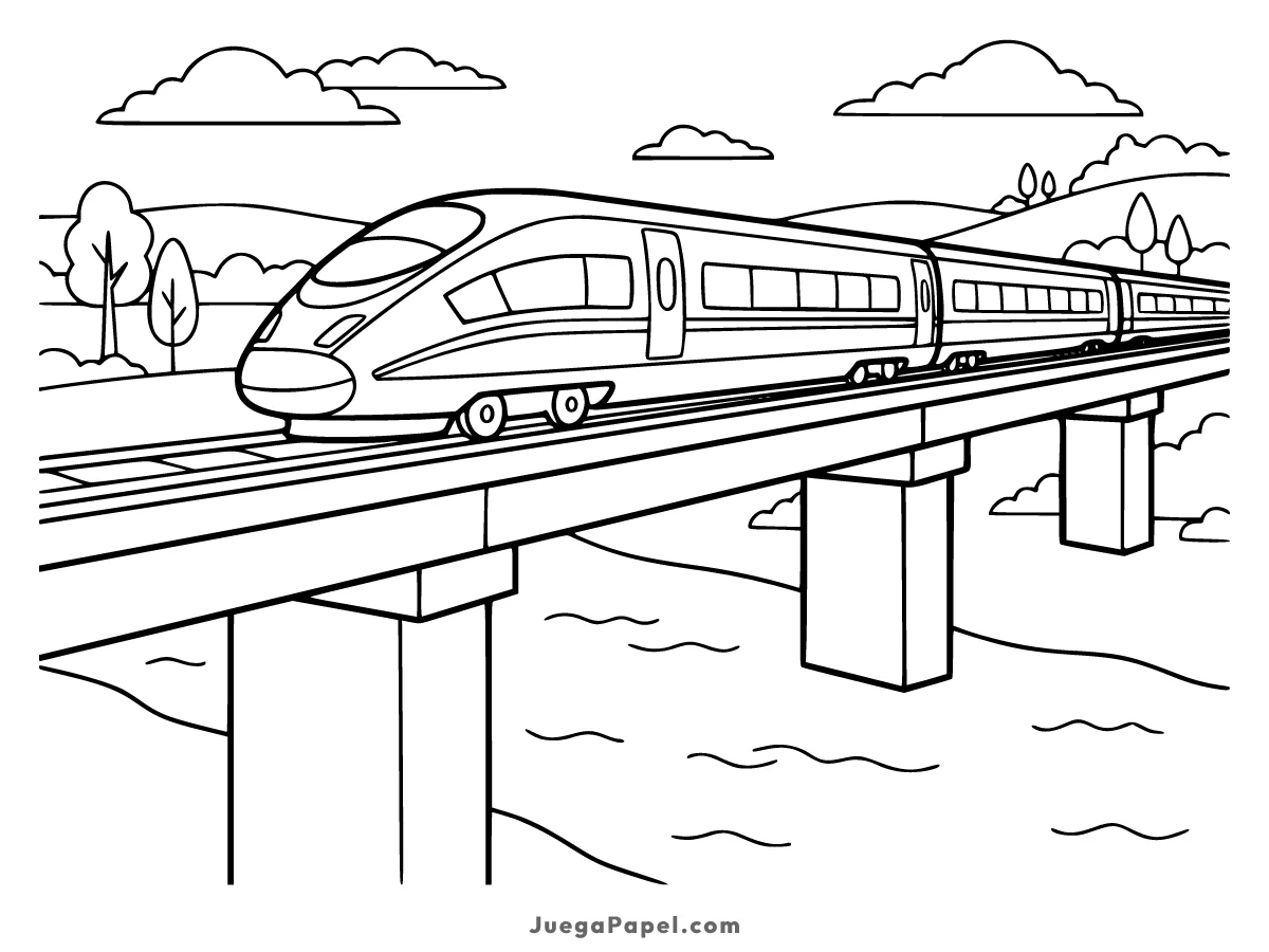 Dibujo para colorear e imprimir de Tren