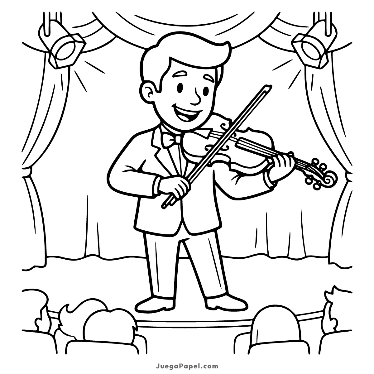 Dibujo para colorear e imprimir de Violinista